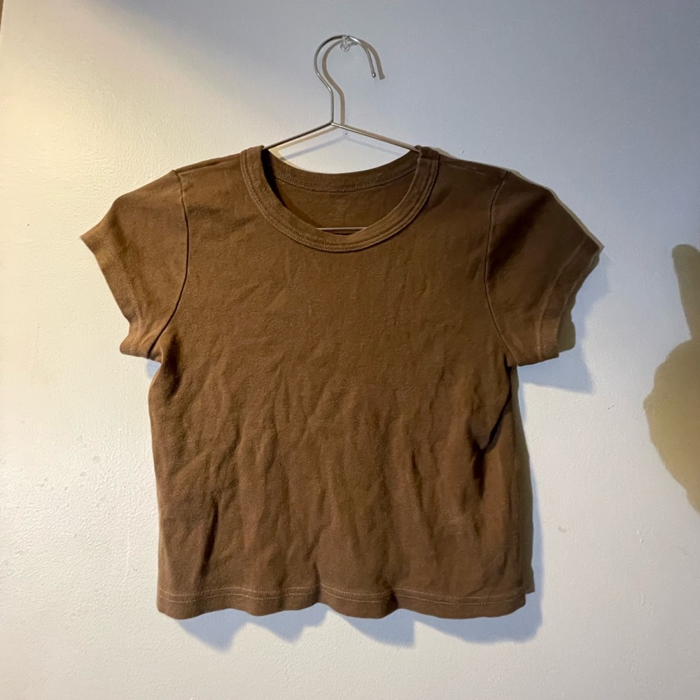 Brown brandy Melville baby tee